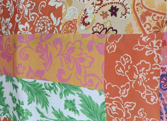 Satén Estampado Patchwork Fluído