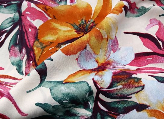 Crepé Fluido Estampado Floral