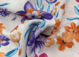 [C-339] Crepé Fluido Estampado Floral